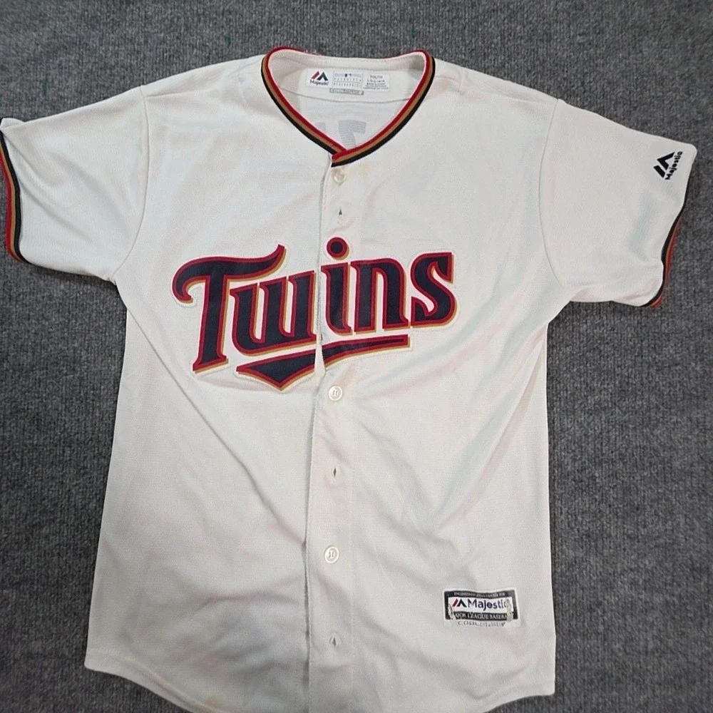 Minnesota Twins Jersey Boys 16 White MLB Baseball Brian Dozier Majestic